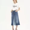 Oversize-T-Shirt mit Logo aus Baumwolljersey Oversize-T-Shirt mit Logo aus Baumwolljersey