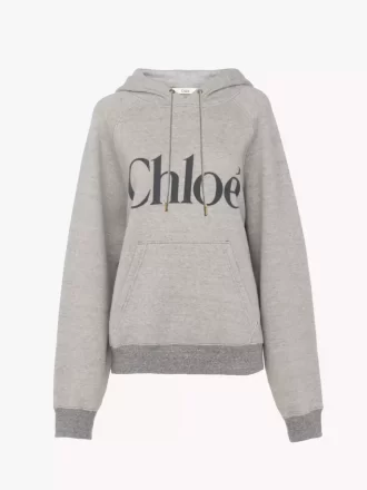 Oversized Logo-Hoodie aus Baumwollfleece-Mix
