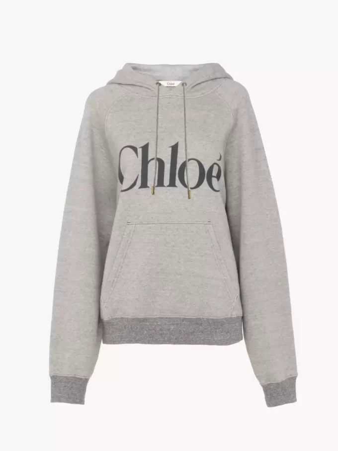 Oversized Logo-Hoodie aus Baumwollfleece-Mix Oversized Logo-Hoodie aus Baumwollfleece-Mix