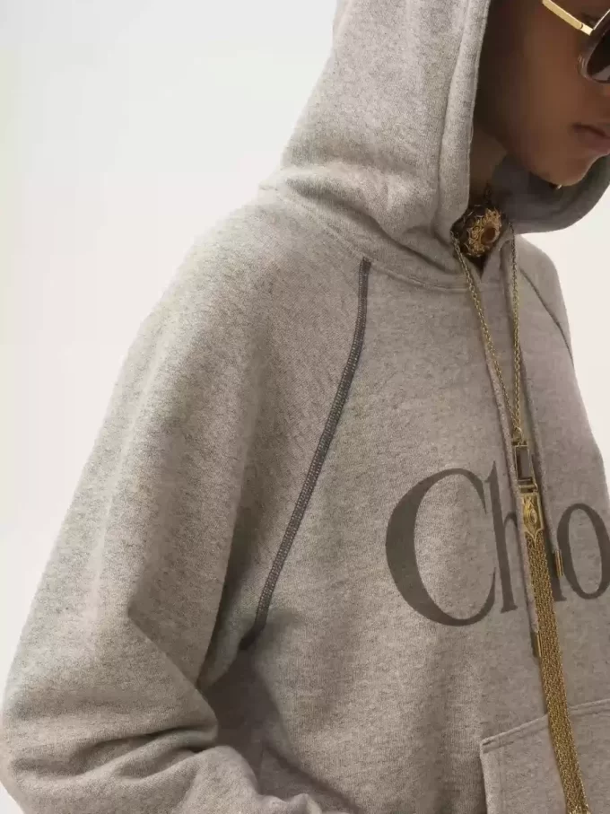 Oversized Logo-Hoodie aus Baumwollfleece-Mix Oversized Logo-Hoodie aus Baumwollfleece-Mix