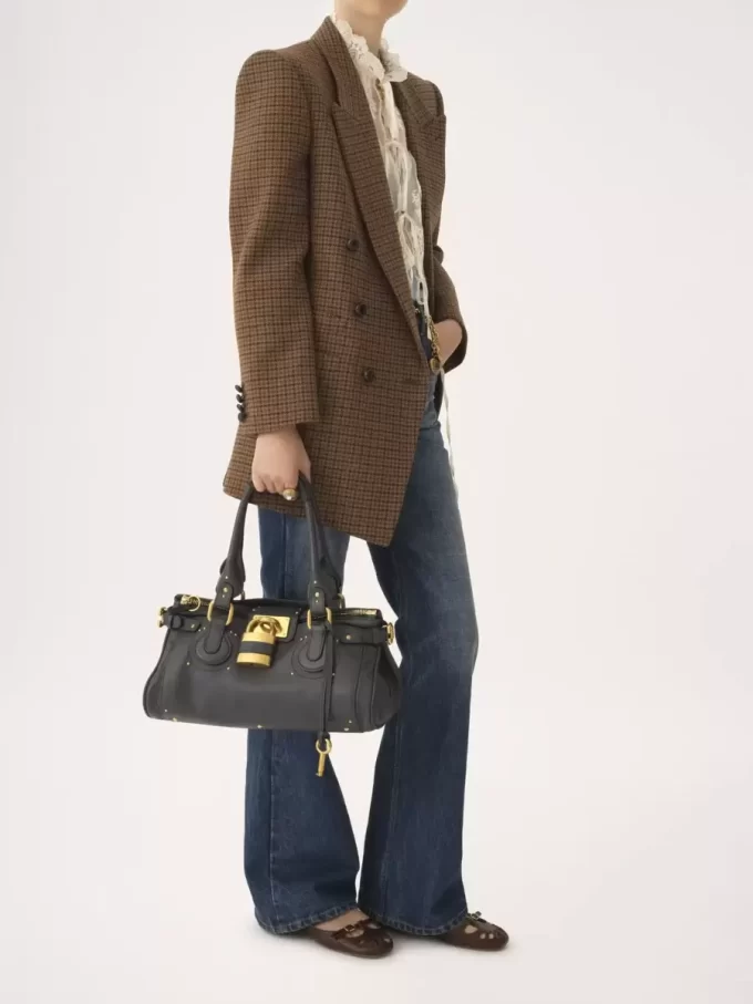 Paddington-Tasche aus genarbtem Leder Paddington-Tasche aus genarbtem Leder