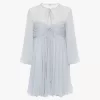 Plissiertes Minikleid aus Seidenmousseline Plissiertes Minikleid aus Seidenmousseline