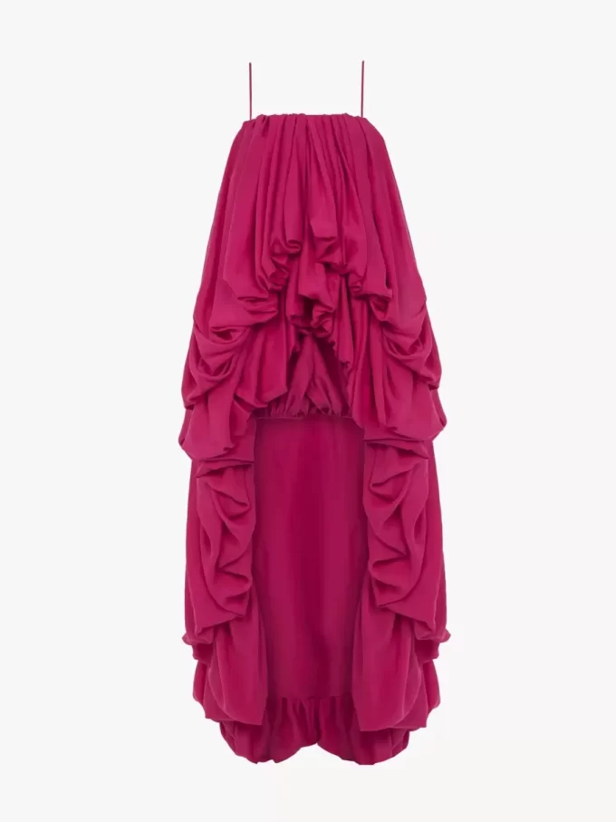Ärmelloser Jumpsuit mit hohem Bund aus gewaschenem Seidenpongé Ärmelloser Jumpsuit mit hohem Bund aus gewaschenem Seidenpongé