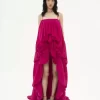 Ärmelloser Jumpsuit mit hohem Bund aus gewaschenem Seidenpongé Ärmelloser Jumpsuit mit hohem Bund aus gewaschenem Seidenpongé