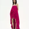 Ärmelloser Jumpsuit mit hohem Bund aus gewaschenem Seidenpongé Ärmelloser Jumpsuit mit hohem Bund aus gewaschenem Seidenpongé