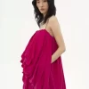 Ärmelloser Jumpsuit mit hohem Bund aus gewaschenem Seidenpongé Ärmelloser Jumpsuit mit hohem Bund aus gewaschenem Seidenpongé