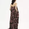 Ärmelloser Jumpsuit mit hohem Bund aus Seidencharmeuse Ärmelloser Jumpsuit mit hohem Bund aus Seidencharmeuse