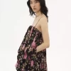 Ärmelloser Jumpsuit mit hohem Bund aus Seidencharmeuse Ärmelloser Jumpsuit mit hohem Bund aus Seidencharmeuse