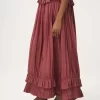 Ärmelloses langes Kleid aus gewaschenem Seidenpongé Ärmelloses langes Kleid aus gewaschenem Seidenpongé