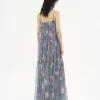 Ärmelloses langes Kleid aus Seidenmousseline Ärmelloses langes Kleid aus Seidenmousseline