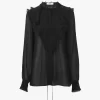 Rüschenbluse aus Seidengeorgette Rüschenbluse aus Seidengeorgette