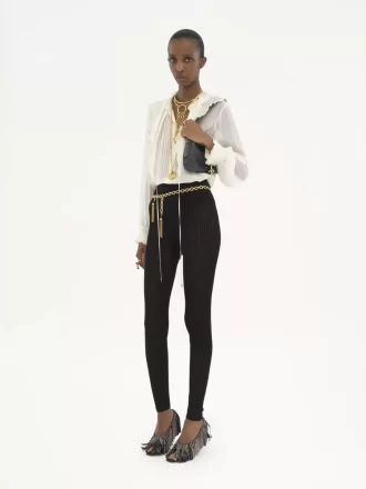 Rüschenbluse aus Seidengeorgette