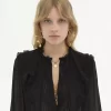 Rüschenbluse aus Seidengeorgette Rüschenbluse aus Seidengeorgette