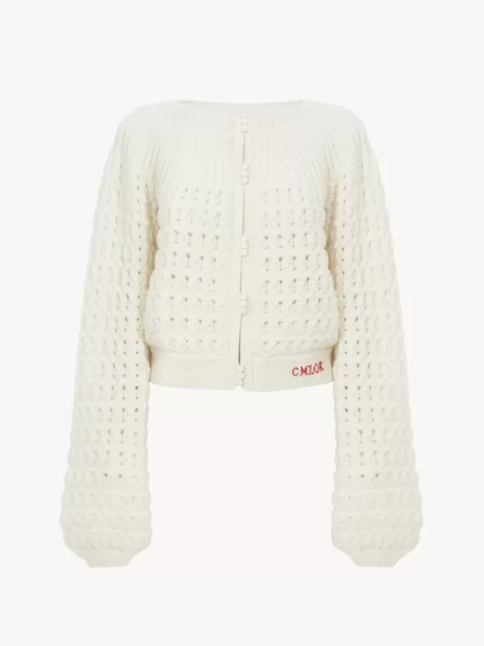 Rundhals-Cardigan aus Woll- und Kaschmirstrick Rundhals-Cardigan aus Woll- und Kaschmirstrick
