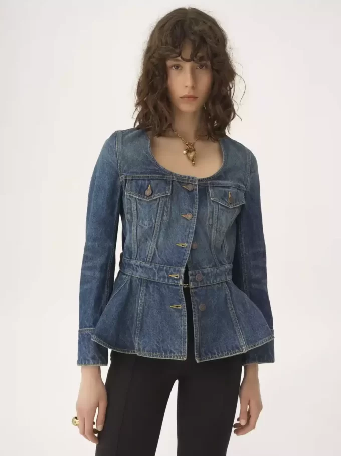 Schößchen-Reitjacke aus Denim Schößchen-Reitjacke aus Denim