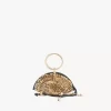Sea Treasures Shell Clutch mit Reißverschluss aus weichem Leder und Metall Sea Treasures Shell Clutch mit Reißverschluss aus weichem Leder und Metall