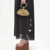 Sea Treasures Shell Clutch mit Reißverschluss aus weichem Leder und Metall Sea Treasures Shell Clutch mit Reißverschluss aus weichem Leder und Metall