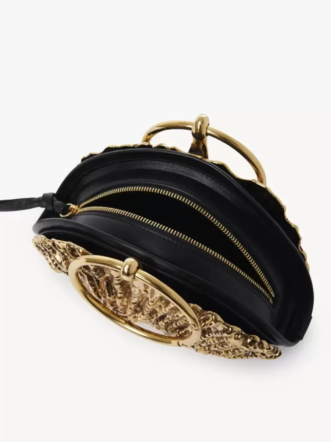 Sea Treasures Shell Clutch mit Reißverschluss aus weichem Leder und Metall Sea Treasures Shell Clutch mit Reißverschluss aus weichem Leder und Metall