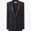 Smokingjacke aus Grain-de-Poudre-Wolle Smokingjacke aus Grain-de-Poudre-Wolle