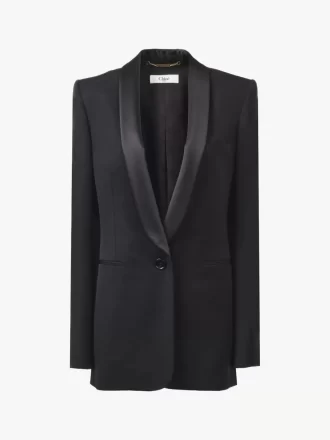 Smokingjacke aus Grain-de-Poudre-Wolle