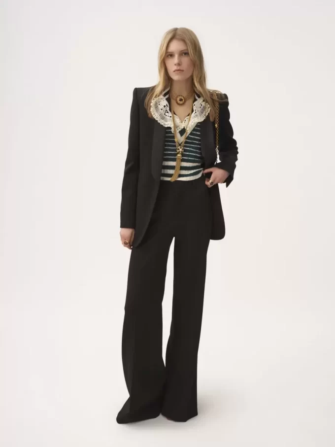Smokingjacke aus Grain-de-Poudre-Wolle Smokingjacke aus Grain-de-Poudre-Wolle