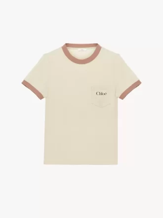 T-Shirt mit Rundhalsausschnitt und Logo aus Baumwolljersey