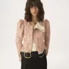 Taillierte Jacke aus Taft-Jacquard und Spitze Taillierte Jacke aus Taft-Jacquard und Spitze