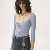 Taillierter Cardigan aus Baumwolle mit U-Ausschnitt Taillierter Cardigan aus Baumwolle mit U-Ausschnitt