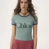Tailliertes Logo-T-Shirt aus Baumwoll-Mix-Jersey Tailliertes Logo-T-Shirt aus Baumwoll-Mix-Jersey