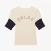Tailliertes Logo-T-Shirt aus Flamé-Baumwolle Tailliertes Logo-T-Shirt aus Flamé-Baumwolle