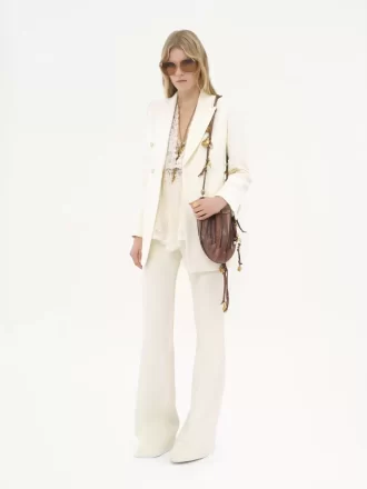 Tailored-Jacke aus Baumwoll-Jacquard-Mix