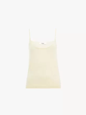 Tanktop mit dünnen Trägern aus superfeinem Wollstrick