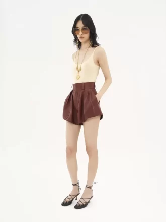 Tanktop mit dünnen Trägern aus superfeinem Wollstrick