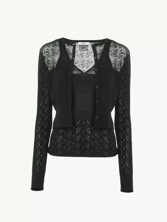 Twinset aus Baumwollstrick Twinset aus Baumwollstrick