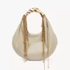 Twisted Shell Hobo-Tasche aus glänzendem Leder Twisted Shell Hobo-Tasche aus glänzendem Leder