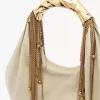 Twisted Shell Hobo-Tasche aus glänzendem Leder Twisted Shell Hobo-Tasche aus glänzendem Leder
