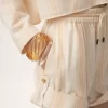 Umschlag-Shorts aus Baumwolle mit Kordelzug Umschlag-Shorts aus Baumwolle mit Kordelzug