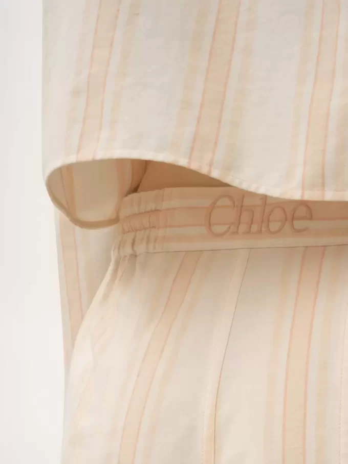 Umschlag-Shorts aus Baumwolle mit Kordelzug Umschlag-Shorts aus Baumwolle mit Kordelzug