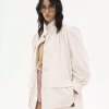 Utility-Jacke mit hohem Kragen aus Baumwoll-Canvas