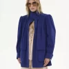 Utility-Jacke mit hohem Kragen aus Baumwoll-Canvas