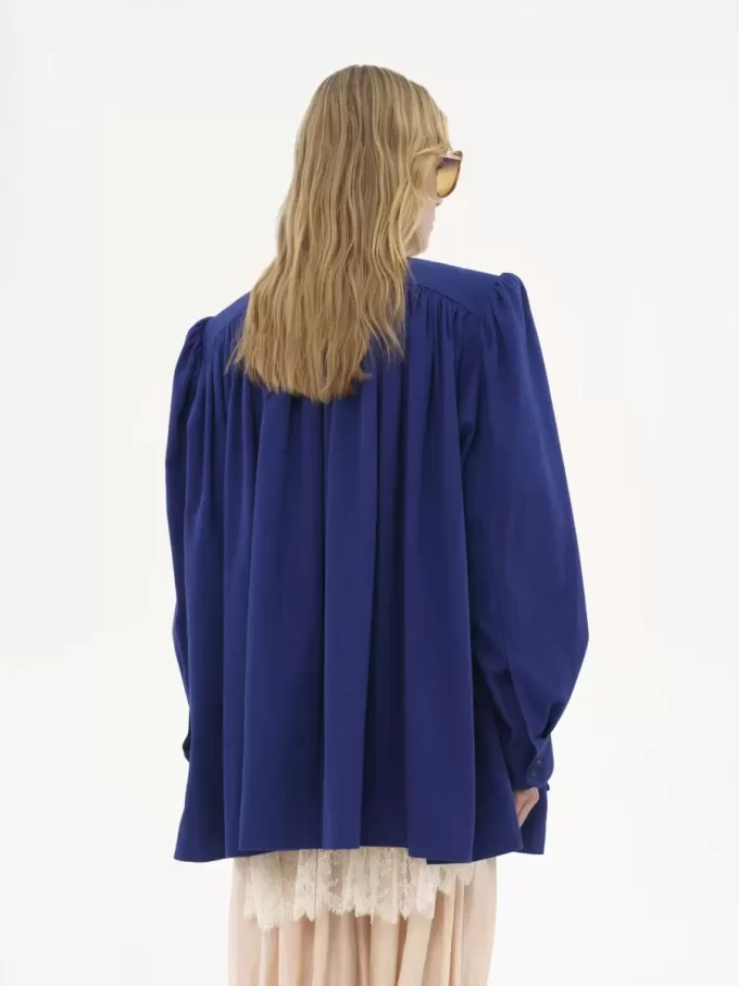 Utility-Jacke mit hohem Kragen aus Baumwoll-Canvas