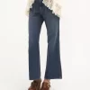 Verkürzte Bootcut-Jeans aus Denim Verkürzte Bootcut-Jeans aus Denim