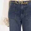 Verkürzte Bootcut-Jeans aus Denim Verkürzte Bootcut-Jeans aus Denim