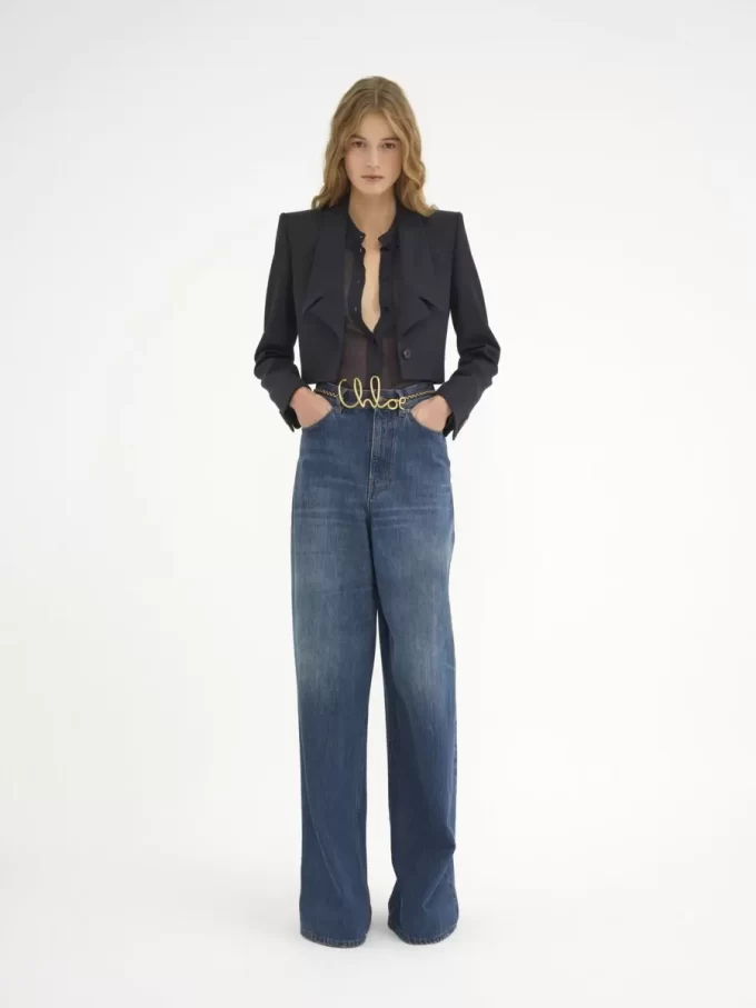 Weite Jeans aus Denim Weite Jeans aus Denim