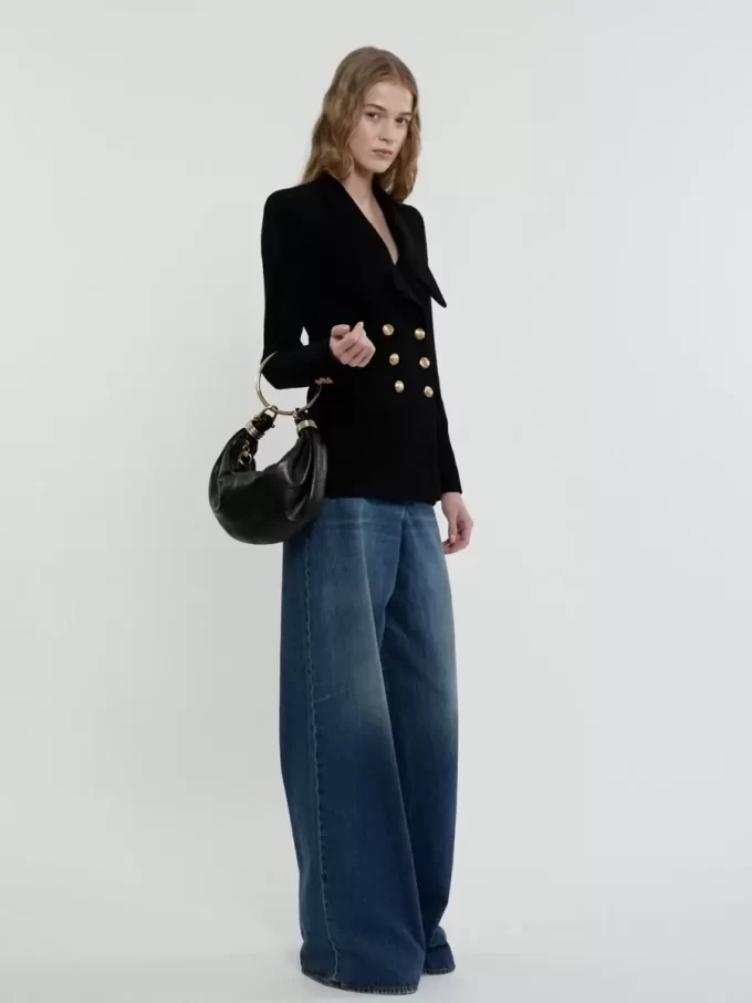 Weite Jeans aus Denim Weite Jeans aus Denim
