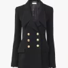 Zweireihige Tailored-Jacke aus Wollbouclette Zweireihige Tailored-Jacke aus Wollbouclette